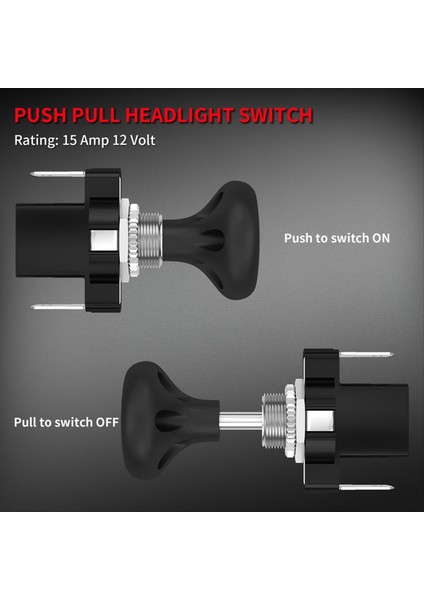 2pcs Golf Arabası Itme Çekme Işık Anahtarı 12 Volt Evrensel Far Anahtar Düğmesi Için Kulüp Arabası (Yurt Dışından) fırsatları