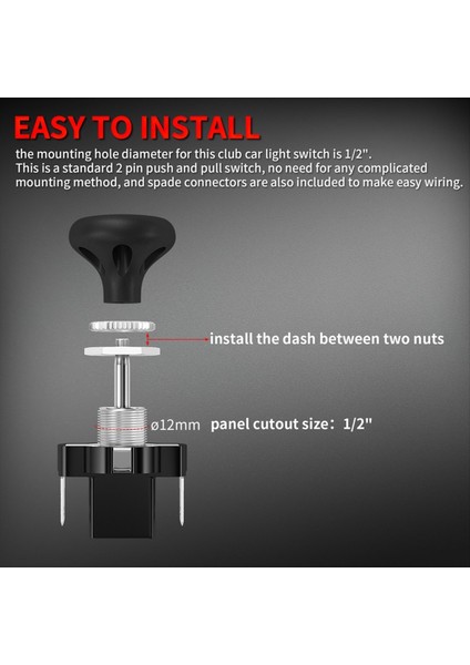 2pcs Golf Arabası Itme Çekme Işık Anahtarı 12 Volt Evrensel Far Anahtar Düğmesi Için Kulüp Arabası (Yurt Dışından) indirimleri