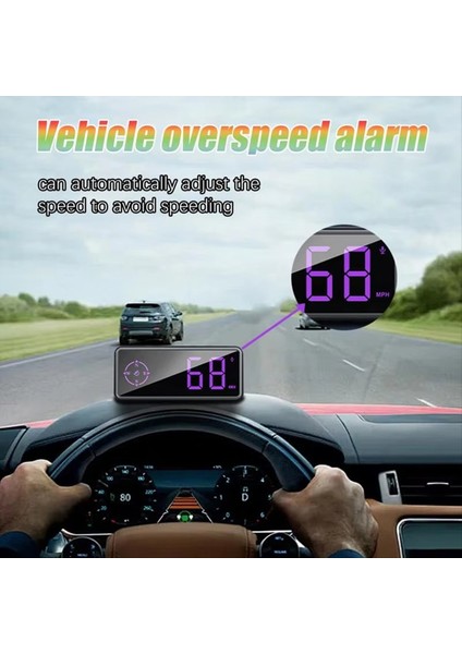 Araba Için Dijital Pusula Gps Speedometre Mph Hız Ölçer Km/h Aşırı Hız Alarmı LCD Kablosuz Kafa Araba Için Ekran (Yurt Dışından) modelleri