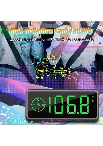 Araba Için Dijital Pusula Gps Speedometre Mph Hız Ölçer Km/h Aşırı Hız Alarmı LCD Kablosuz Kafa Araba Için Ekran (Yurt Dışından) fırsatları