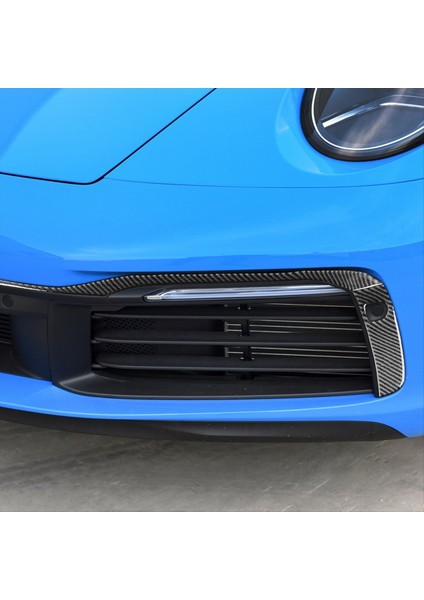 Porsche Için Karbon Fiber 911 992 2019-2024 Ön Tampon Grille Kapak Trim Sticker Aksesuarları (Yurt Dışından) fiyatları