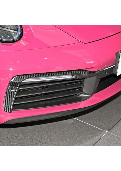 Porsche Için Karbon Fiber 911 992 2019-2024 Ön Tampon Grille Kapak Trim Sticker Aksesuarları (Yurt Dışından) modelleri