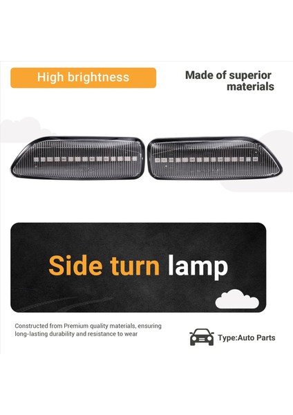 2pcs Akan LED Dinamik Yan Işaretçi Volvo S80 XC90 XC70 V70 S60 2001-2009 Şeffaf (Yurt Dışından) fırsatları