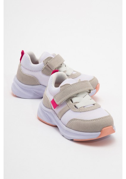 Unisex Çocuk Beyaz Günlük Spor Ayakkabı