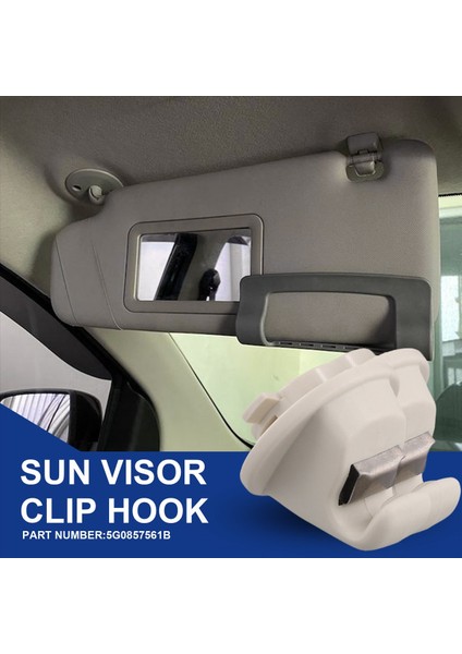 Bej Sun Visor Clip Hook Tutucu 5G0857561B Golf Için 7 Mk7 Passat B8 Polo T-Cross Tiguan Touran (Yurt Dışından) fırsatları