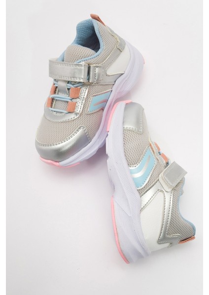 Kız Çocuk Gümüş Günlük Spor Ayakkabı