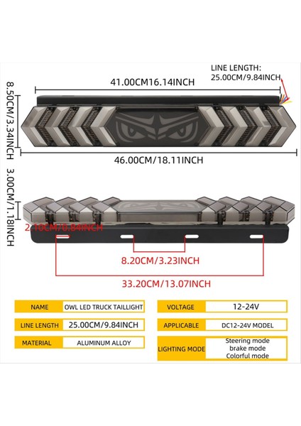 Şeytan Göz Tail Işıkları Rgb Yedi Renk Koşu Kamyonu Turn Sinyal Işıkları Kamyon Kamyon LED Fren Yemin (Yurt Dışından) indirimleri
