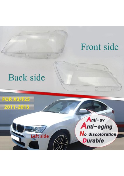 Far Kapağı Far Far Kabuk Kafa Lambası Lens Cam Bmw X3 F25 2012 2012 2012 2013 Sağ (Yurt Dışından) fiyatları