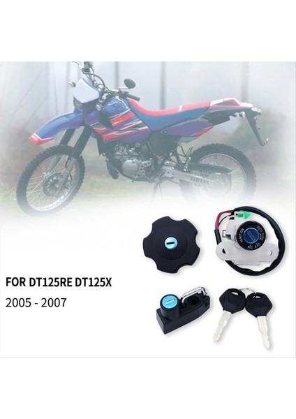 Motosiklet Kontağı Anahtarı Kilit Koltuk Kilit Yakıt Kapağı Kilidi Yamaha Için Anahtar DT125RE DT125X 2005-2007 (Yurt Dışından) fırsatları