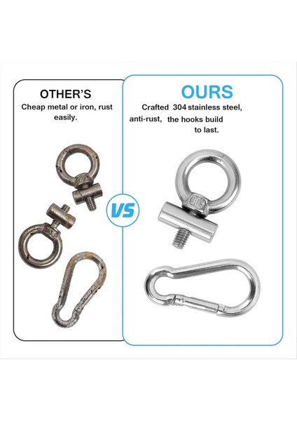 10 Adet Tente Demiryolu Tenleri 6mm 10 Karabinalı, 304 Paslanmaz Çelik Rv Tente Kancaları Işıklar Için Kamp Tente (Yurt Dışından) modelleri