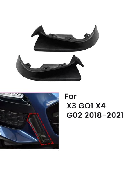1paır Bmw X3 X4 G01 G02 2018-2021 51118070393/51118070394 Yan Izgara Kalıplama Kapak Kapağı Için Ön Tampon Dış Parantez (Yurt Dışından) modelleri