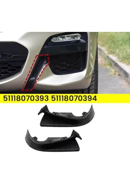 1paır Bmw X3 X4 G01 G02 2018-2021 51118070393/51118070394 Yan Izgara Kalıplama Kapak Kapağı Için Ön Tampon Dış Parantez (Yurt Dışından) fırsatları