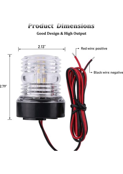 Tekne Yat Navigasyon Ankraj Ligts Tüm Tur 360 Derece Beyaz 12V LED Gün Işığı Su Geçirmez Sinyal Işıkları (Yurt Dışından) indirimleri