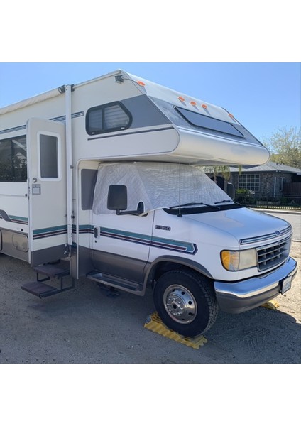C Sınıfı Ford E450 1997-2024 Karavan, Rv Ön Pencere Güneşlik Uv Bloğu 4 Katmanlar Için Rv Ön Kapak (Yurt Dışından) fırsatları