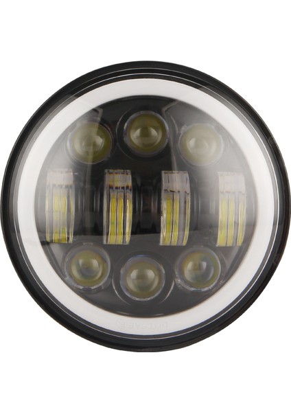 Yeni En Parlak 80W 5.75 Inç Yuvarlak LED Projeksiyon Motosikletleri Far Siyah (Yurt Dışından)