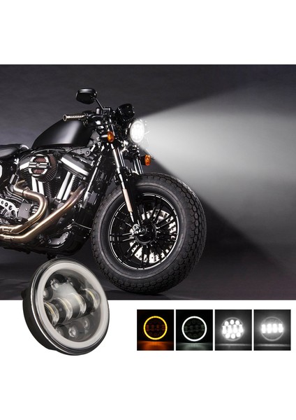 Yeni En Parlak 80W 5.75 Inç Yuvarlak LED Projeksiyon Motosikletleri Far Siyah (Yurt Dışından) fiyatları
