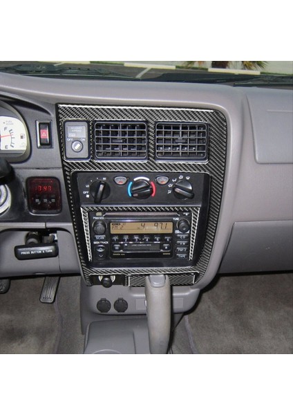 Toyota Tacoma Için Gerçek Karbon Fiber 2001-2004 Merkez Konsol Radyo CD Ac Panel Kapak Döşeme Sticker Iç Aksesuarlar (Yurt Dışından) indirimleri