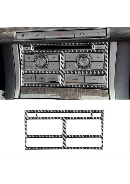 Karbon Fiber Merkez Konsolu CD Radyo/iklim Kontrolü Kapak Jaguar Xf 2008-2015 Iç Aksesuarlar Için (Yurt Dışından) fırsatları