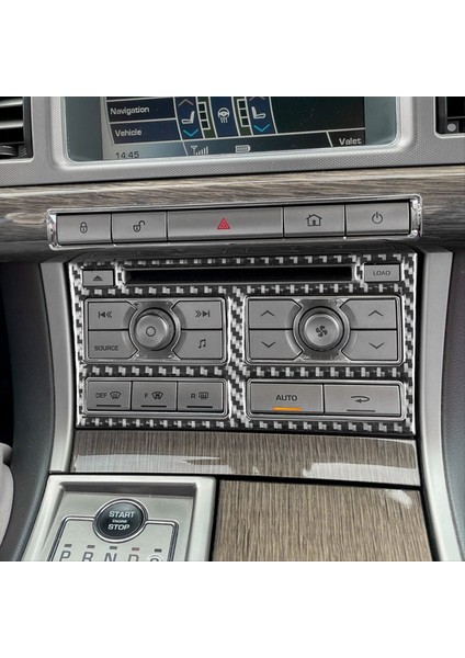 Karbon Fiber Merkez Konsolu CD Radyo/iklim Kontrolü Kapak Jaguar Xf 2008-2015 Iç Aksesuarlar Için (Yurt Dışından) indirimleri
