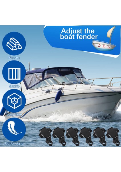 Tekne Tampon Klipleri, Yerleştirme Için Tekne Çamurluk Klipleri, Tekne Kare Ray Çamurluk Askıları, 8 Adet Siyah (Yurt Dışından) fiyatları