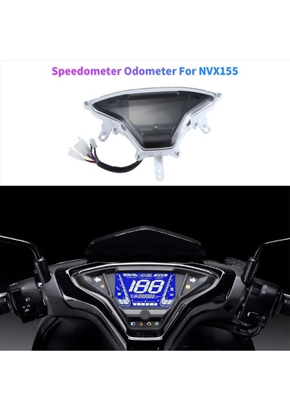 1pc Motosiklet Dijital Hızölçer Kilometre Sayacı Yamaha Için Siyah NVX155 (Yurt Dışından)