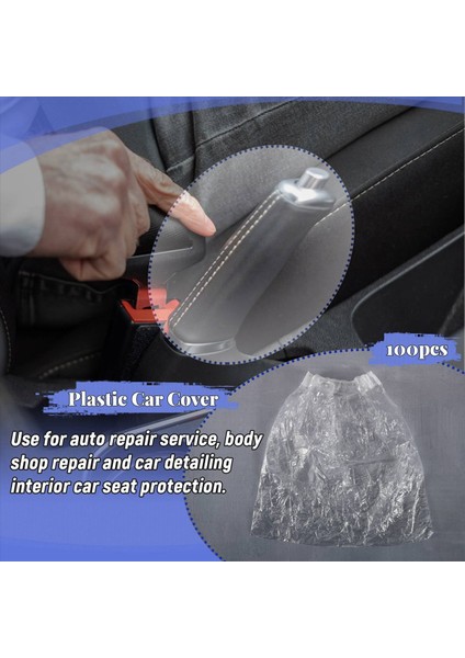 100 Adet Evrensel Olarak Otomobil Tek Kullanımlık Plastik Vites Kolu Kapağı Su Geçirmez El Freni Veya Dişli Koruma Kapağı (Yurt Dışından) indirimleri