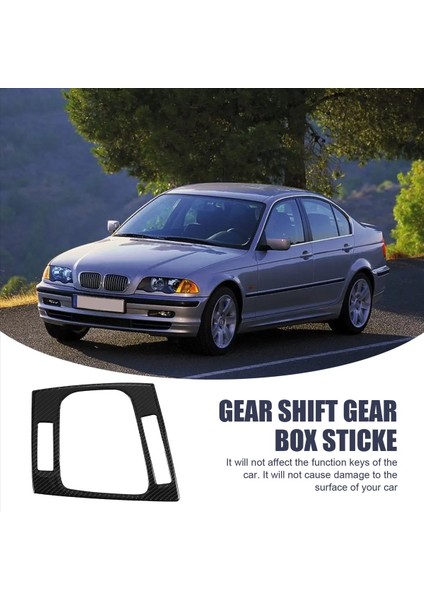 Karbon Fiber Araç Iç Dişli Vites Kutusu Paneli Kapak Döşeme Etiketi -Bmw 3 Serisi E46 1998-2005 (Yurt Dışından) fırsatları