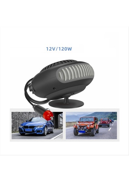 12V 120W Taşınabilir Otomatik Araç Isıtıcı Doster Demister Elektrikli Isıtıcı Ön Cam 360 Derece Döndürme Isıtma Soğutma Fanı (Yurt Dışından) fiyatları