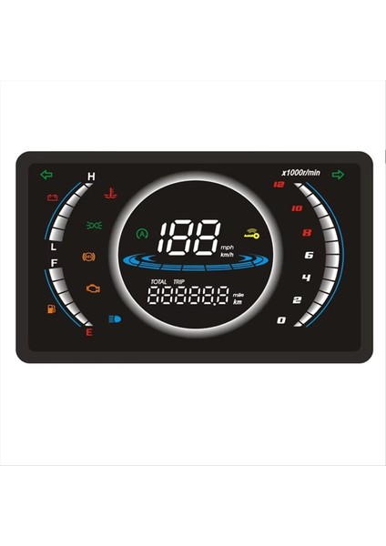 12V Evrensel Ayarlanabilir LED Dijital Motosiklet Speedometre Rpm Sıcaklık Dişlili Gösterge Paneli (Yurt Dışından)
