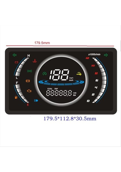 12V Evrensel Ayarlanabilir LED Dijital Motosiklet Speedometre Rpm Sıcaklık Dişlili Gösterge Paneli (Yurt Dışından) modelleri