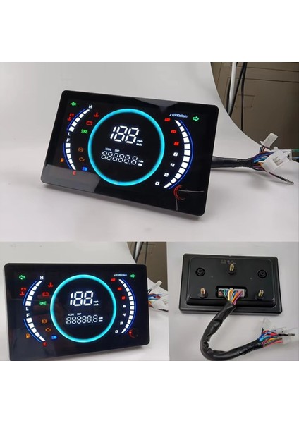 12V Evrensel Ayarlanabilir LED Dijital Motosiklet Speedometre Rpm Sıcaklık Dişlili Gösterge Paneli (Yurt Dışından) fırsatları