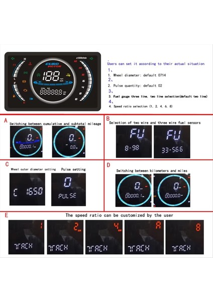 12V Evrensel Ayarlanabilir LED Dijital Motosiklet Speedometre Rpm Sıcaklık Dişlili Gösterge Paneli (Yurt Dışından) indirimleri