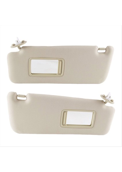 1paır Araç Sun Vısors 74320-35A91-B1 74310-35B01-B1 Toyota 4runner Için 2010-2023 Vanity Mirror Bej (Yurt Dışından)