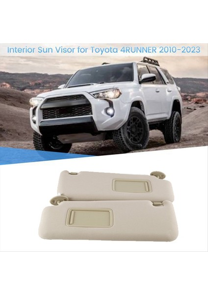 1paır Araç Sun Vısors 74320-35A91-B1 74310-35B01-B1 Toyota 4runner Için 2010-2023 Vanity Mirror Bej (Yurt Dışından) fiyatları