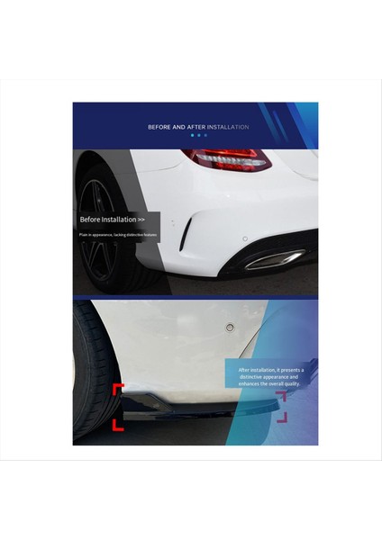 Araba Arka Tampon Canard Dudak Ayırıcı Yan Havalandırma Kiti Mercedes Benz C-Class W205 Coupe C205 2015-2021 (Yurt Dışından) modelleri