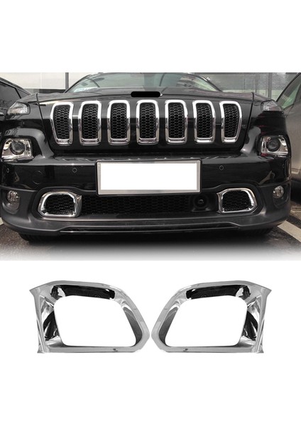 Jeep Cherokee Için Kl 2014-2018 Abs Ön Tampon Alt Grill Izgara Mesh Hava Havalandırma Kapağı Çerçeve Trim Ekle Garnitür B (Yurt Dışından) modelleri