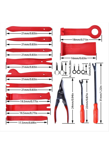 19PCS Araba Ses Kaldırma Araçları Kit Vücut Paneli Trim Stereo Onarım Kapatıcı Döşen Dash Radi Radyo Çayılcıları Sökme Onarım Aracı (Yurt Dışından) fırsatları