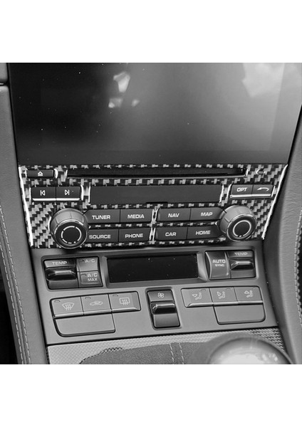 Porsche 718 982 2016-2022 Karbon Fiber Otomobil Merkezi Konsolu Radyo CD Panel Kapak Çıkartma Trim Iç Aksesuarlar (Yurt Dışından) indirimleri