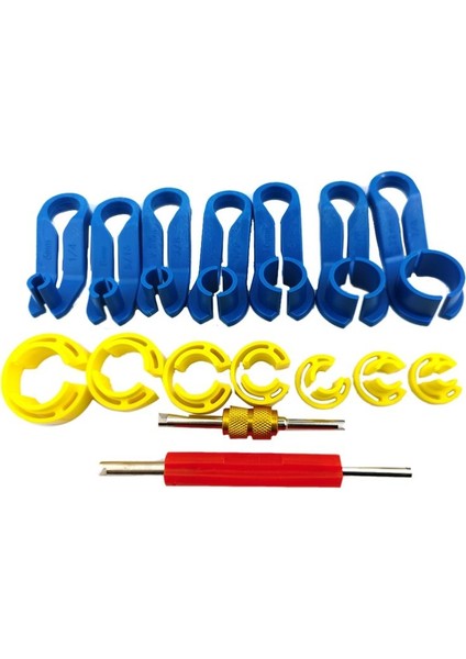 16PC Ac Yakıt Hattı Bağlantısı Çıkarma Aracı Seti, 1/4 5/16 3/8 1/2 5/8 3/4 7/8 In Için Valf Çekirdek Çıkma Aracı ile (Yurt Dışından) modelleri