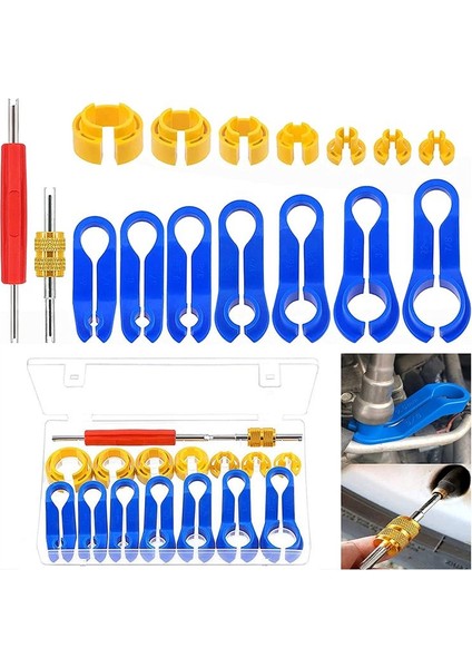 16PC Ac Yakıt Hattı Bağlantısı Çıkarma Aracı Seti, 1/4 5/16 3/8 1/2 5/8 3/4 7/8 In Için Valf Çekirdek Çıkma Aracı ile (Yurt Dışından) fırsatları