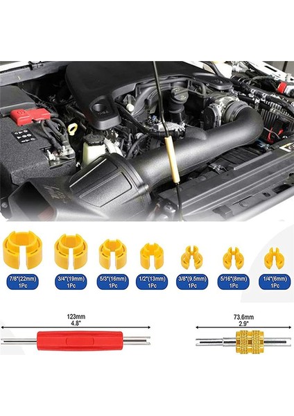 16PC Ac Yakıt Hattı Bağlantısı Çıkarma Aracı Seti, 1/4 5/16 3/8 1/2 5/8 3/4 7/8 In Için Valf Çekirdek Çıkma Aracı ile (Yurt Dışından) indirimleri