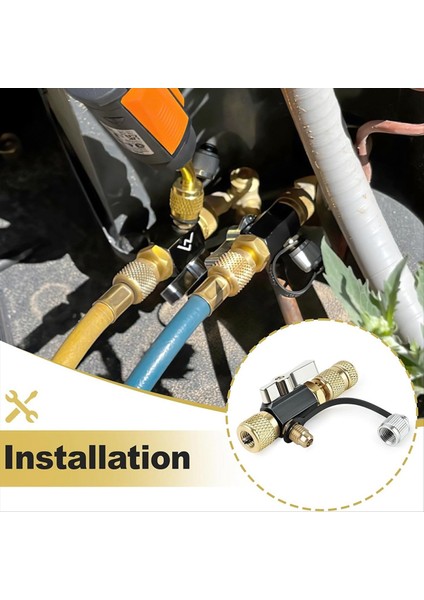 Vakum Dereceli Valf Çekirdek Çıkarma Aracı, 1/4 Inç Dişi Parlama x 1/4 Inç Erkek Parlama, R410A Için Uyumlu (Yurt Dışından) fiyatları