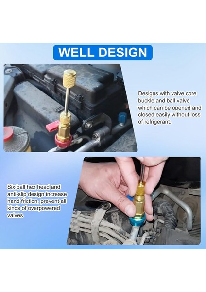 R134A R1234YF Valf Çekirdek Çıkartma Aracı, Klima Valfı Çekirdek Çıkıştırıcı Takma Araç Seti R134A R1234YF R22 (Yurt Dışından) modelleri