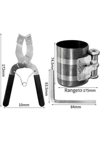 1 Set Motor Piston Halkası Caliper Kompresör Cırcır Pensesi 53MM -175MM Takım Montajcı Genişletici Çıkarma Kiti (Yurt Dışından) fiyatları