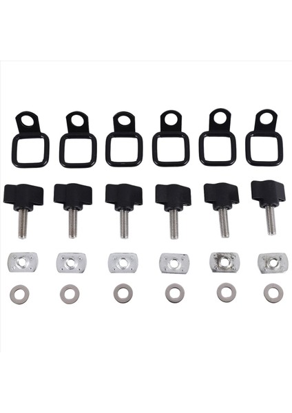 Hardtop Hızlı Çıkarma Başparmak Vida D-Rings Kiti Jeep Wrangler Cj Yj Tj Jk Jku (Yurt Dışından)