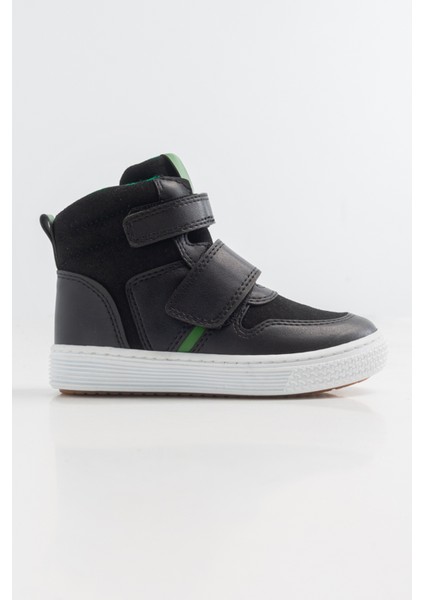 Erkek Çocuk Siyah Suni Deri Çocuk Bot