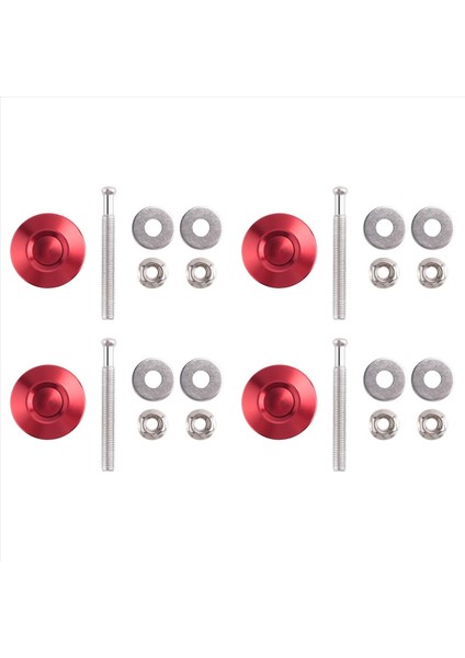 4x Hızlı Bırakma Push Hood Mandal Düğmesi Araba Pimi Bonnet Kilit Bulma Klipsi Kırmızı (Yurt Dışından) fiyatları