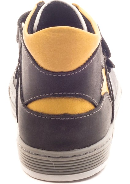 Erkek Çocuk Gri Deri Ortopedik Destekli Çocuk Bot