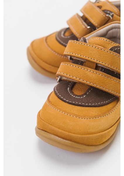 Erkek Çocuk Sarı Hakiki Deri İlk Adım Günlük Ayakkabı