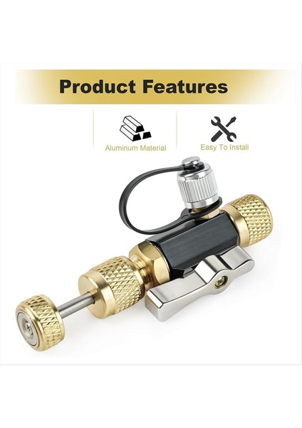 Vakum Dereceli Valf Çekirdek Çıkarma Aracı, 1/4 Inç Dişi Parlama x 1/4 Inç Erkek Parlama, R410A Için Uyumlu (Yurt Dışından) fırsatları